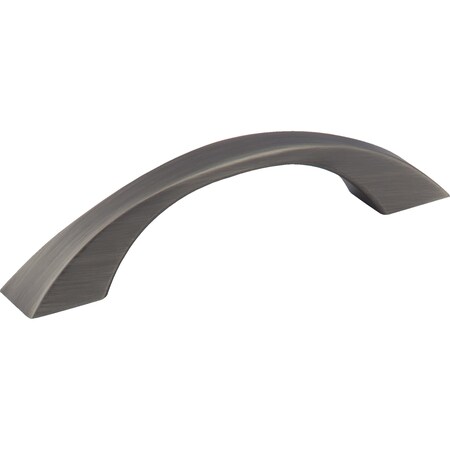 Jeffrey Alexander 96 mm Center-to-Center Brushed Pewter Flared Philip Cabinet Pull 767-96BNBDL